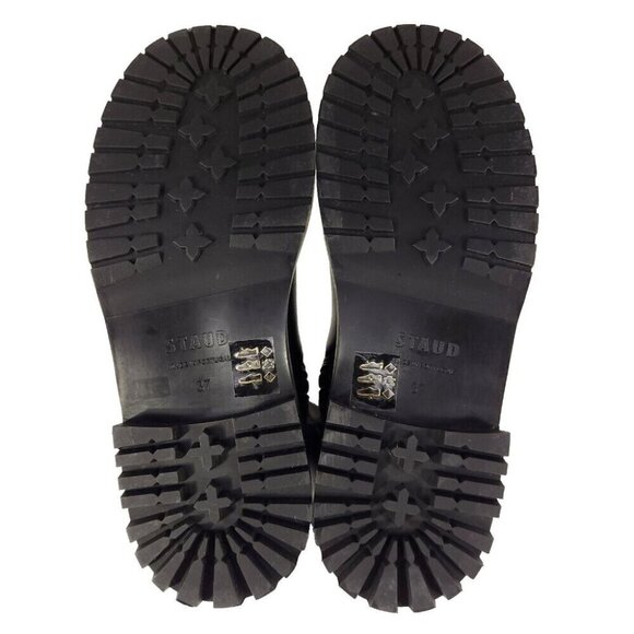 Staud Faux-Leather Belle Boots Size 37 US 7 Black $495 - Picture 9 of 15